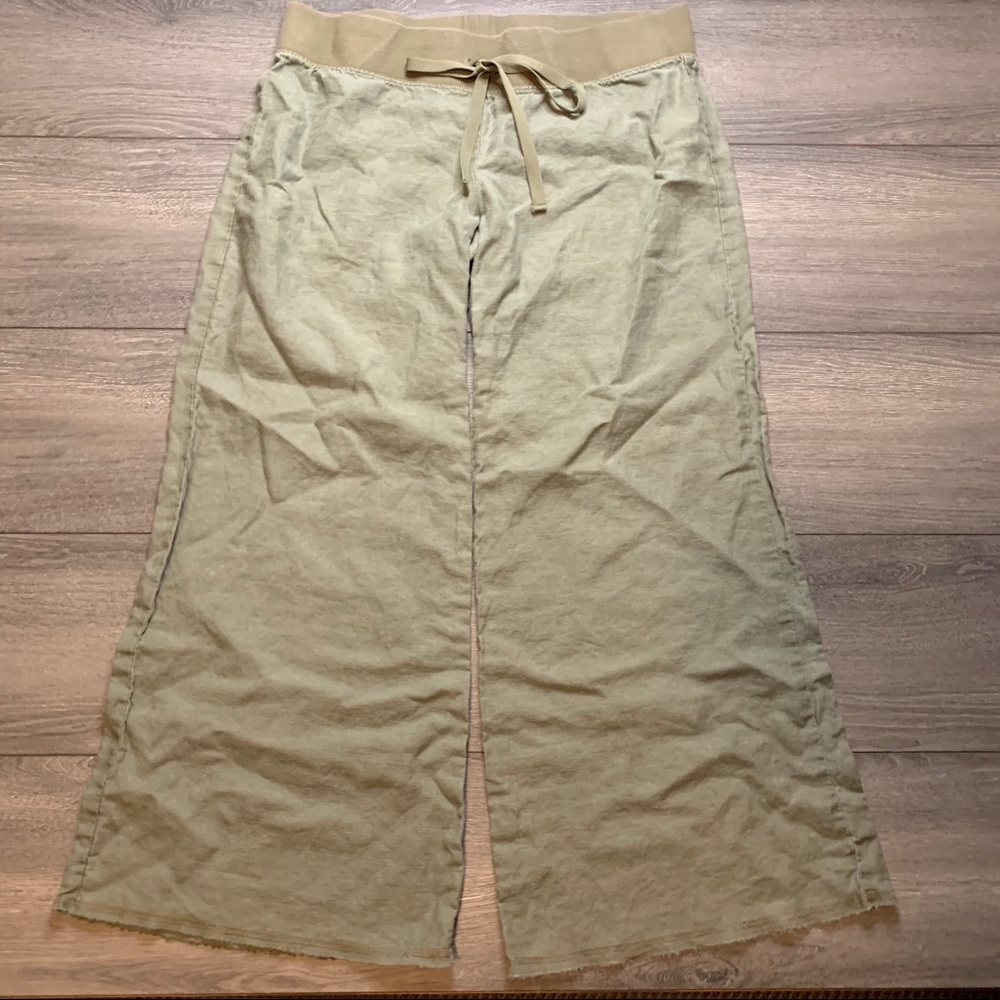 Wide leg linen pants XL